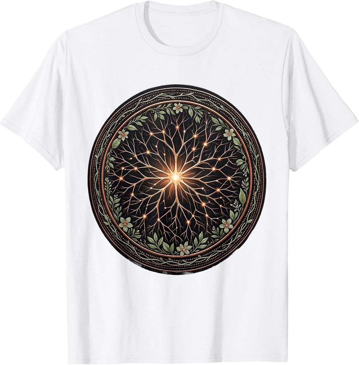Men's Neuron Constellation Mind Art Design T-Shirt - White