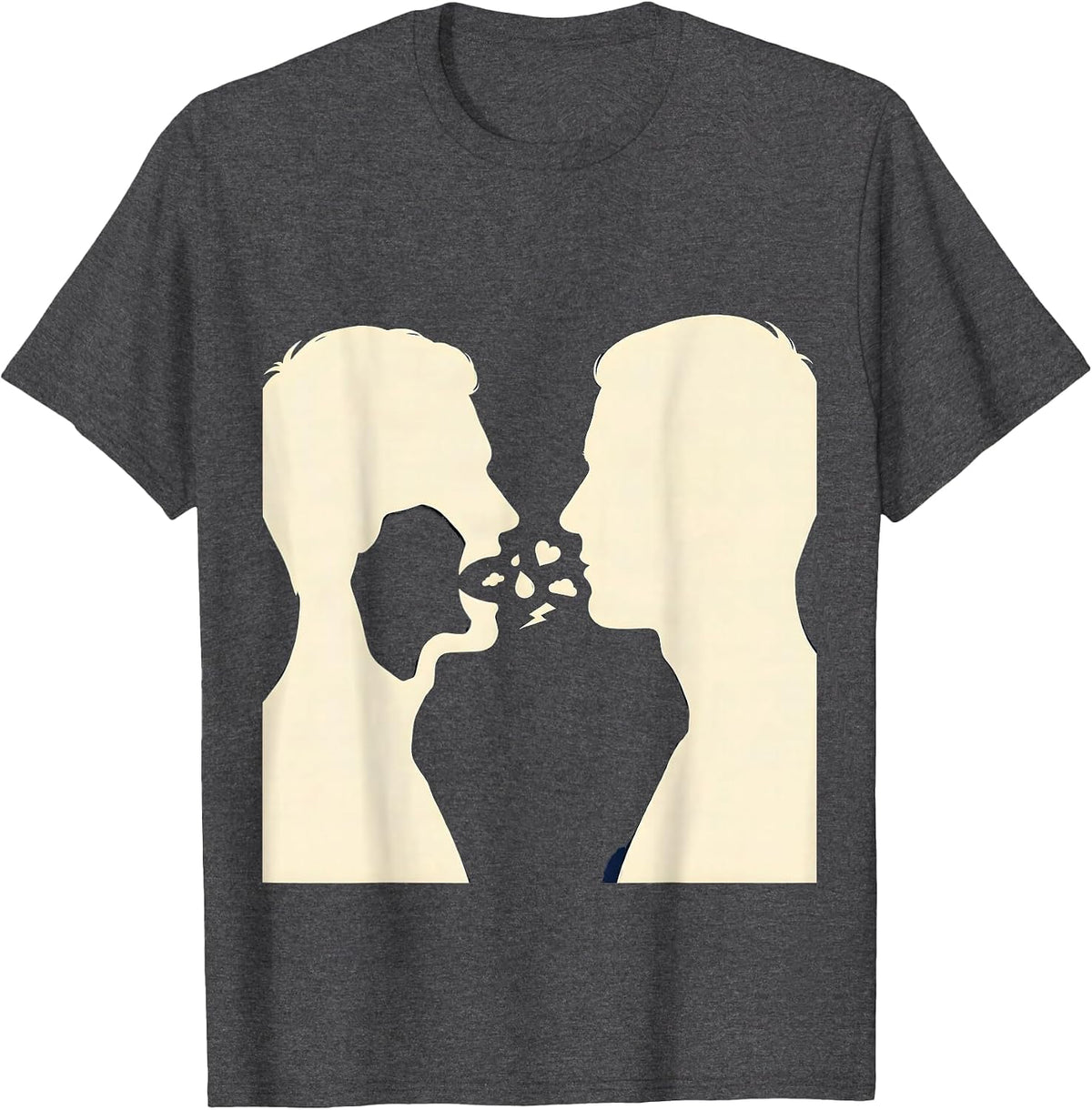 Men's Facing Emotions Mental Health Counselor Therapist Awareness T-Shirt - Dark Heather Grey