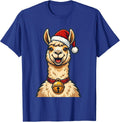 Cheerful Llama Mascot Funny Christmas Animal Lover Gift T-Shirt - Royal Blue