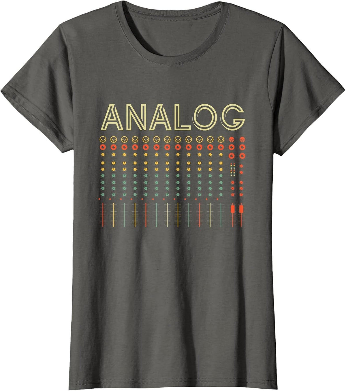 Retro Modular Synthesizer Analog Music Synth T-Shirt - Asphalt Grey