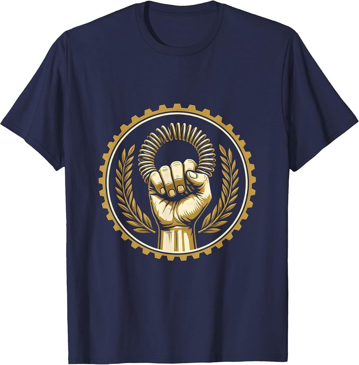 Occupational Therapy Hand Exerciser Grip Illustration T-Shirt - Navy Blue
