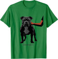 Men's My Pittie Rescued Me Funny Pitbull Dog Mom Gift T-Shirt - Kelly Green