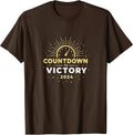 Countdown to Victory New Year's Eve Design T-Shirt - Brown
