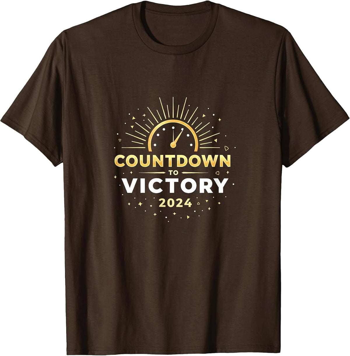 Countdown to Victory New Year's Eve Design T-Shirt - Brown
