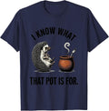 I Know What That Pot Is For Funny Hedgehog Meme Soup Humor T-Shirt - Navy Blue