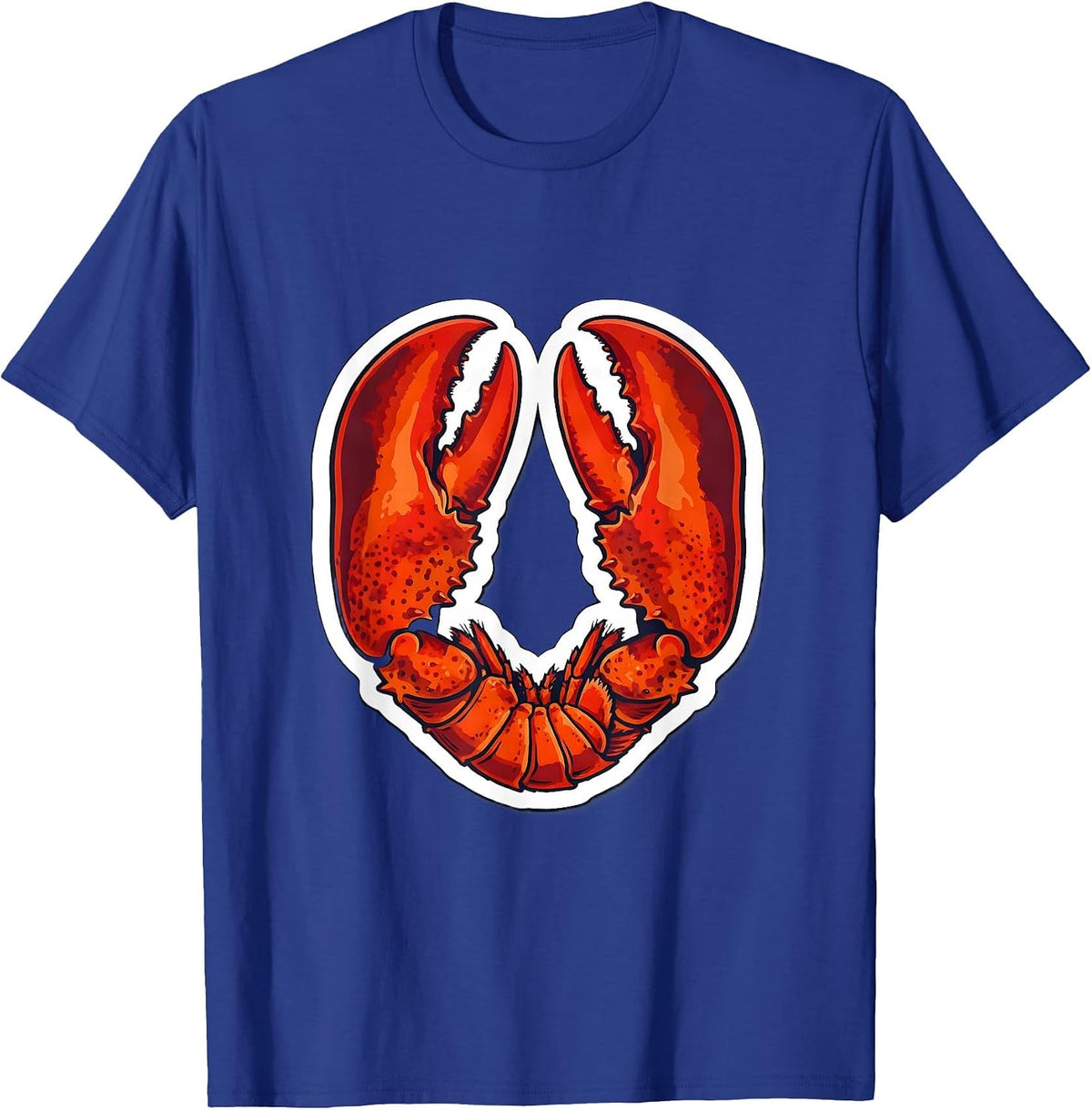 Men's Crossed Lobster Claws Graphic Design T-Shirt - Royal Blue