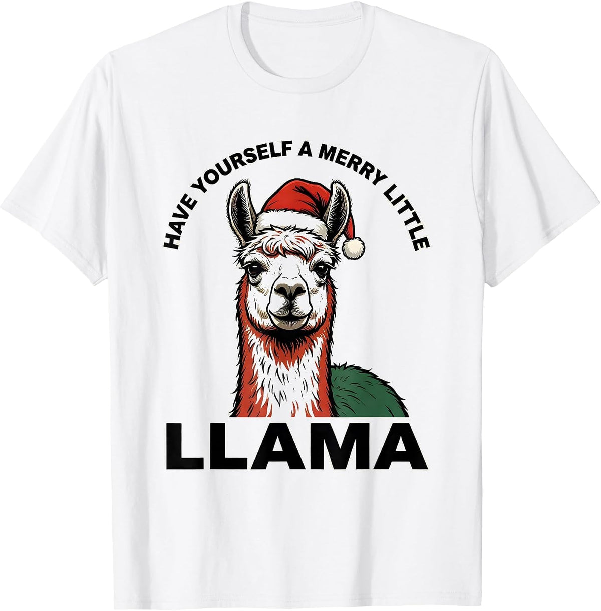 Men's Have Yourself a Merry Little Llama Funny Llama Lover T-Shirt - White