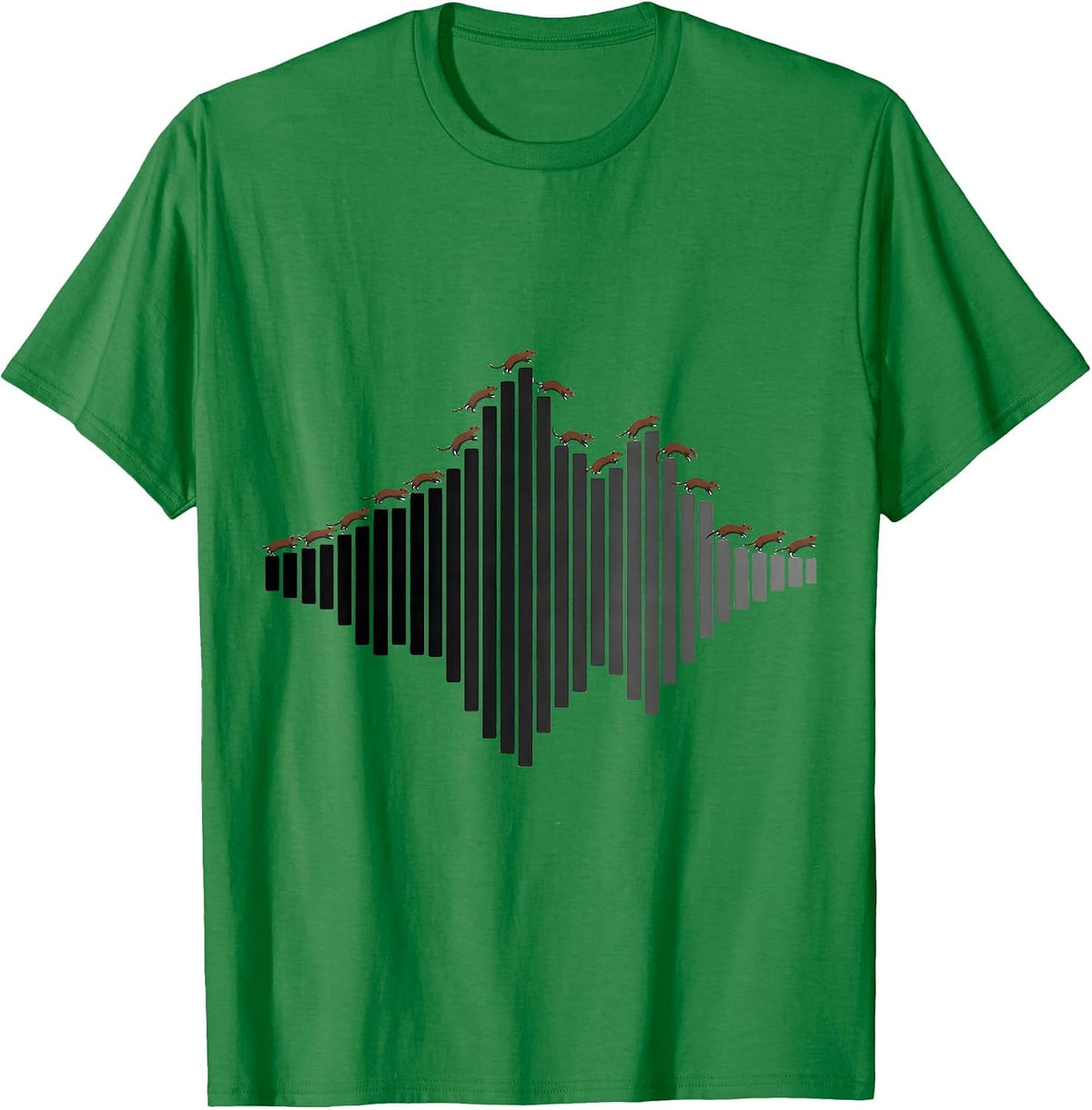 Men's Soundwave Ferret Hops Funny Ferret Lover Christmas T-Shirt - Kelly Green