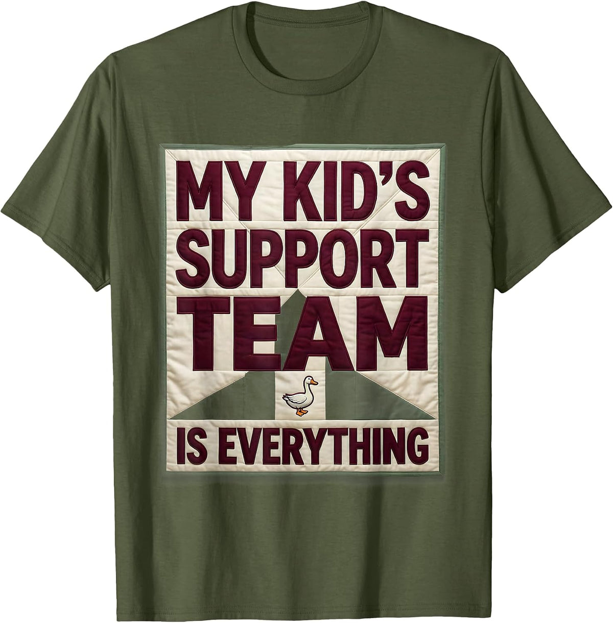 Men's My Kid's Support Team Is Everything Funny SPED Teacher T-Shirt - Olive Green