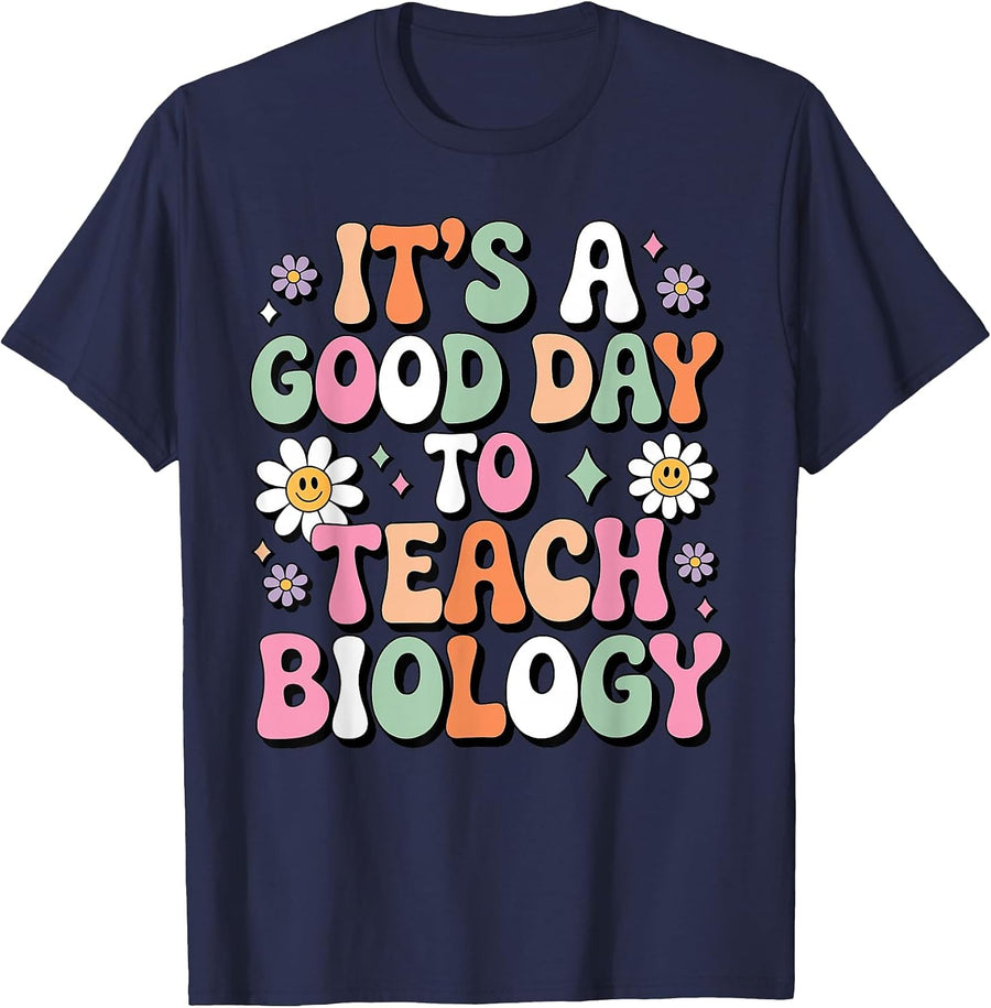 Funny Biology Art for Men Women Biologist Biology Teacher T-Shirt - Navy Blue
