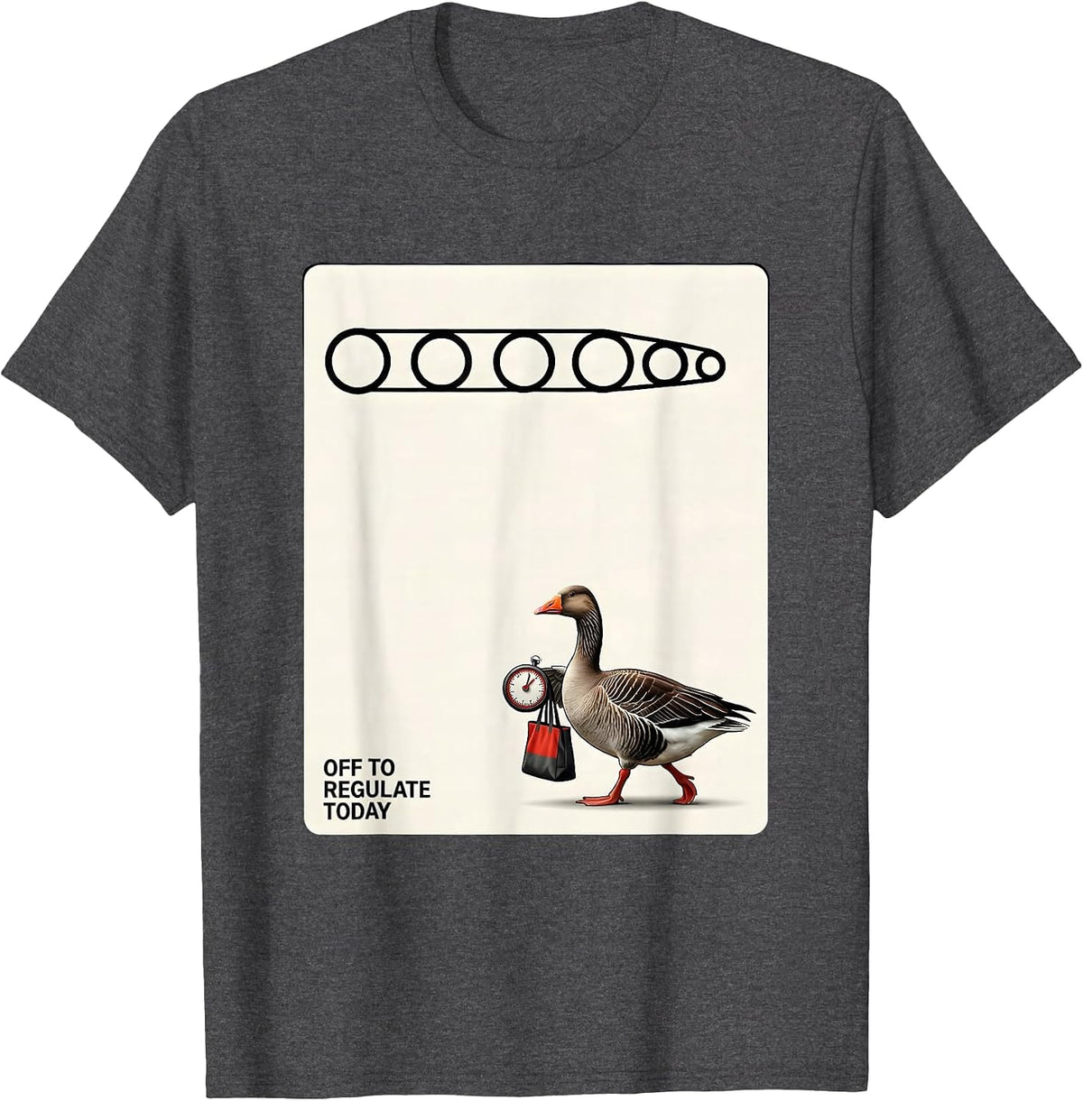Off To Regulate Today Funny Mental Health Counselor Silly T-Shirt - Dark Heather Grey