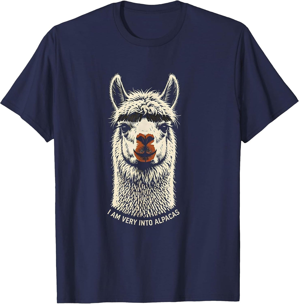 I Am Very Into Alpacas Funny Alpaca Lover Men Novelty T-Shirt - Navy Blue