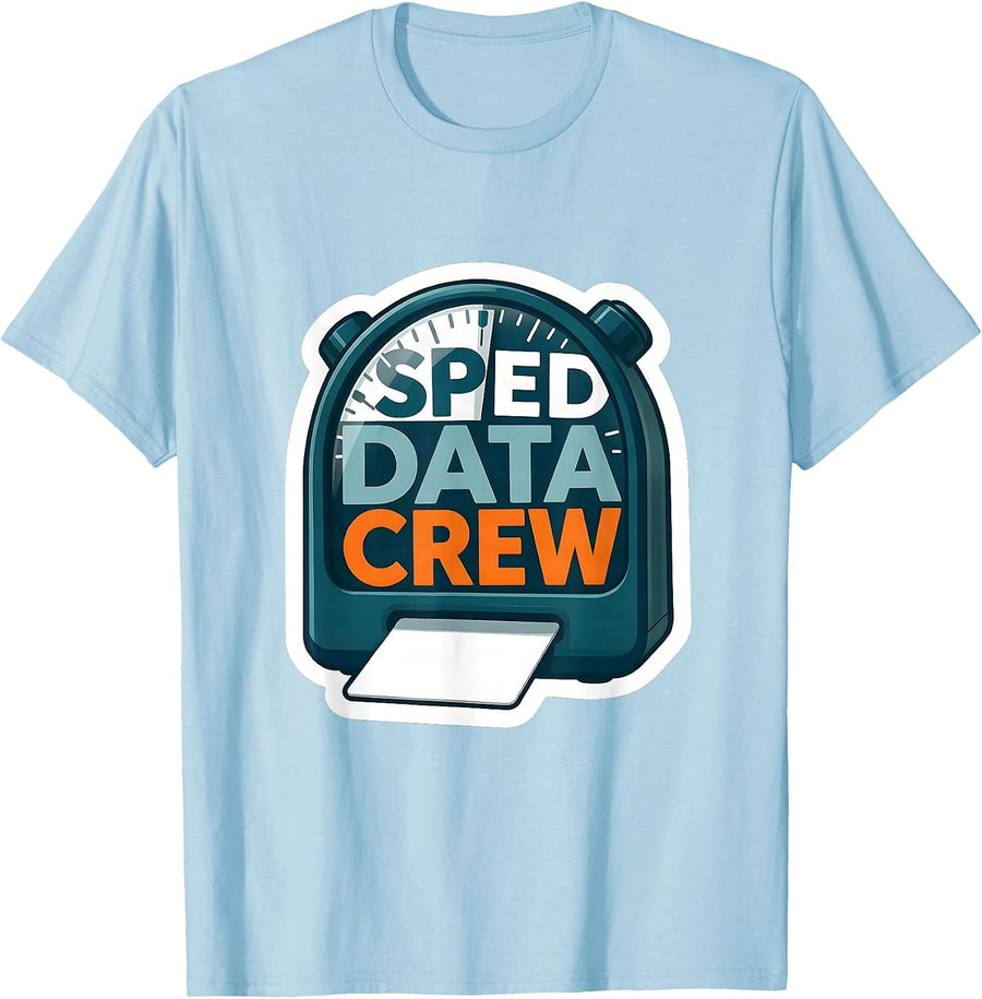 Men's SPED Data Crew Funny Special Education Teacher Crew Pride T-Shirt - Baby Blue