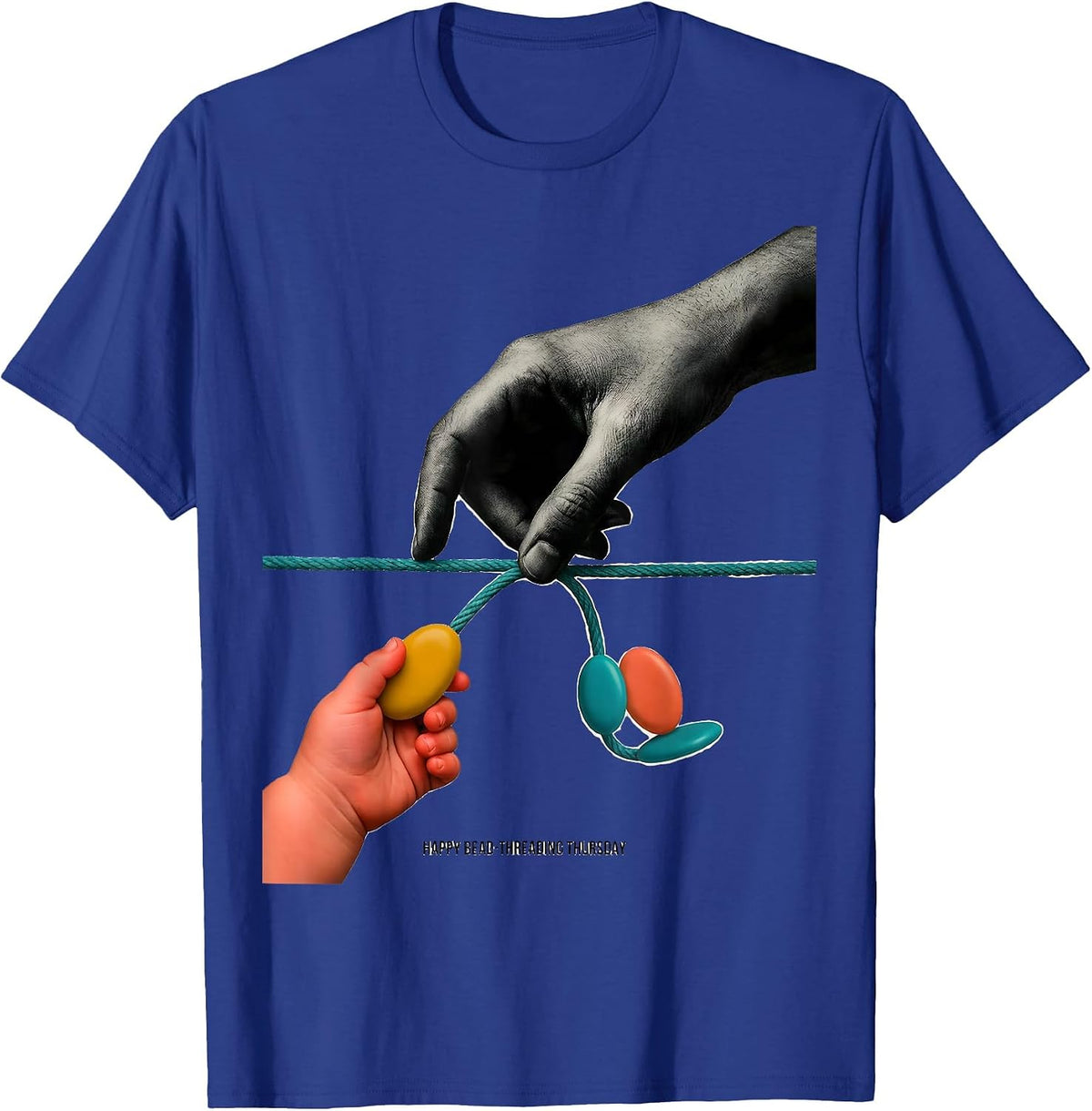 Happy Bead-Threading Thursday Occupational Therapy OT T-Shirt - Royal Blue