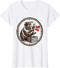 Women's Sealed Guinea Pig Badge Funny Pet Lover Cavy Owner T-Shirt - White