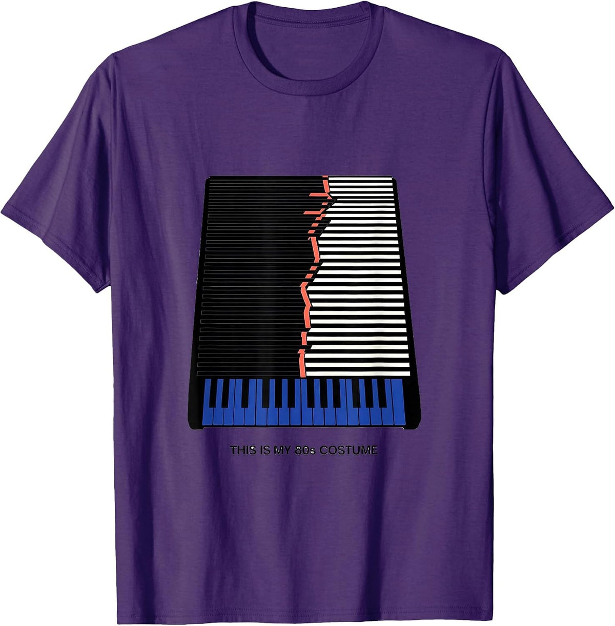 This Is My 80s Costume Funny Retro Throwback Party Outfit T-Shirt - Purple