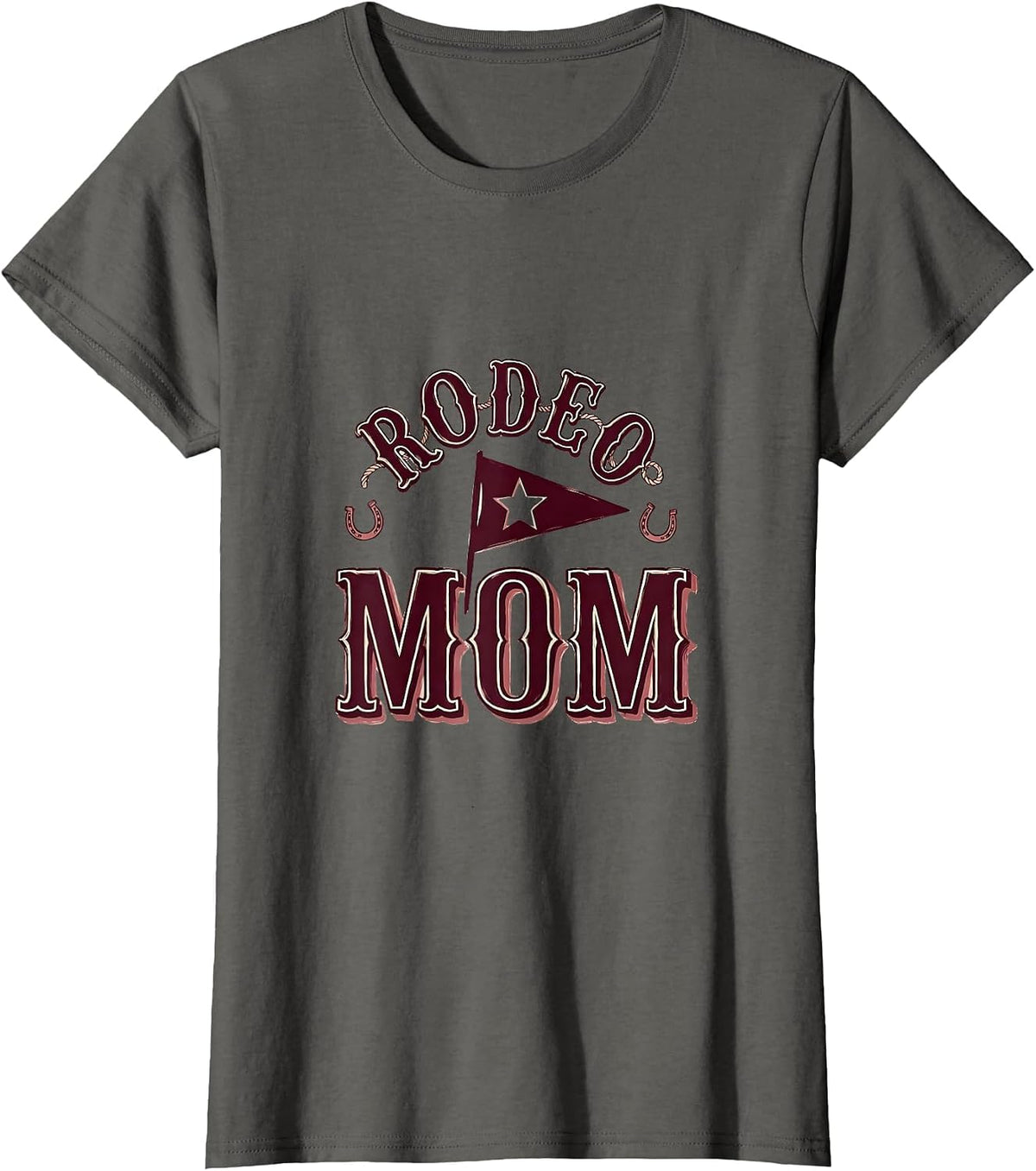 Women's Rodeo Mom Cute Sentimental Family Matching Birthday Party T-Shirt - Asphalt Grey