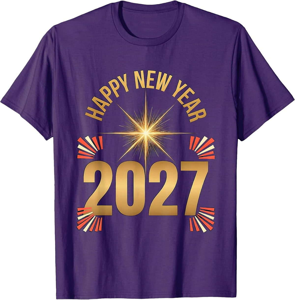 Happy New Year 2027 Countdown Party Family Matching T-Shirt - Purple
