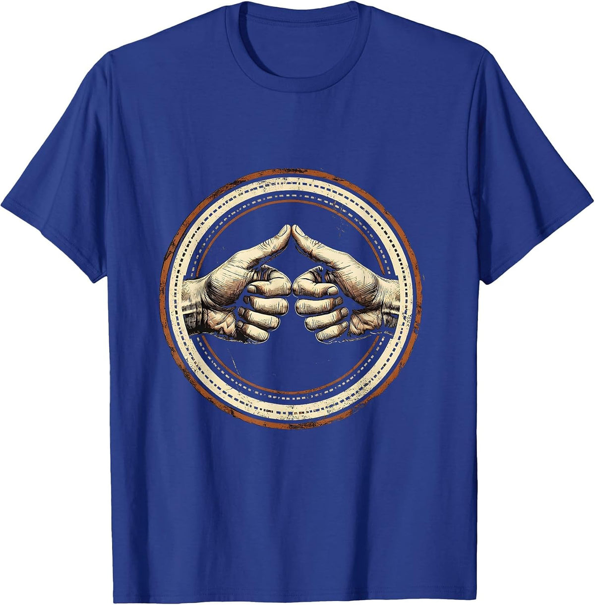 Men's Occupational Therapy Pinch Grip Exercise Illustration T-Shirt - Royal Blue