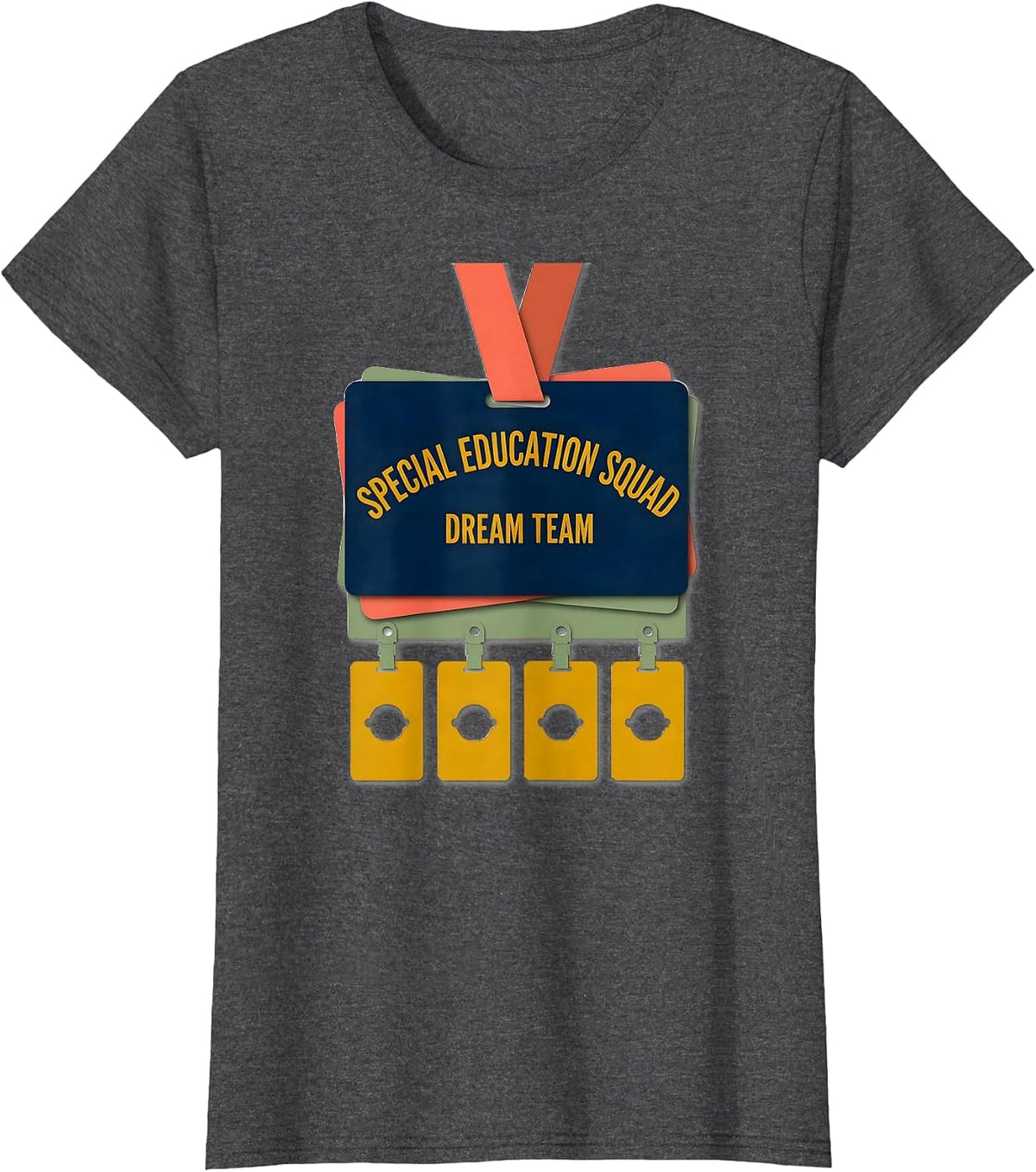Women's Special Education Squad Dream Team Teacher Appreciation T-Shirt - Dark Heather Grey