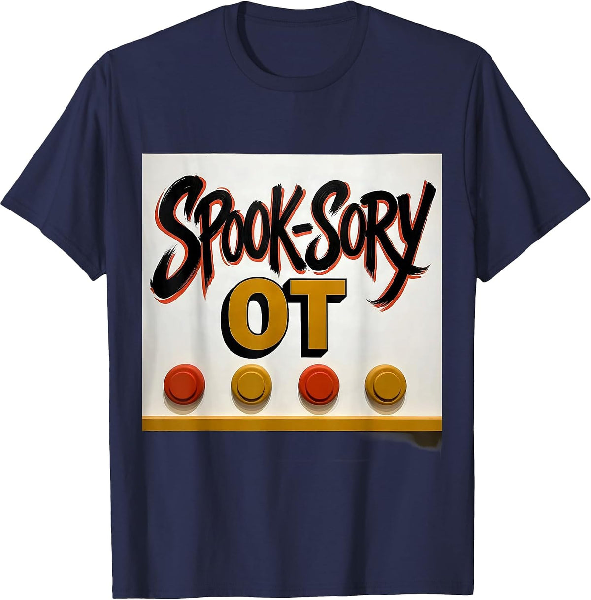 Men's Spook-sory OT Occupational Therapy Halloween Therapist Humor T-Shirt - Navy Blue