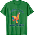 Men's Drama Llama Yoga Crew Funny Llama Alpaca Yoga Lover Gift T-Shirt - Kelly Green