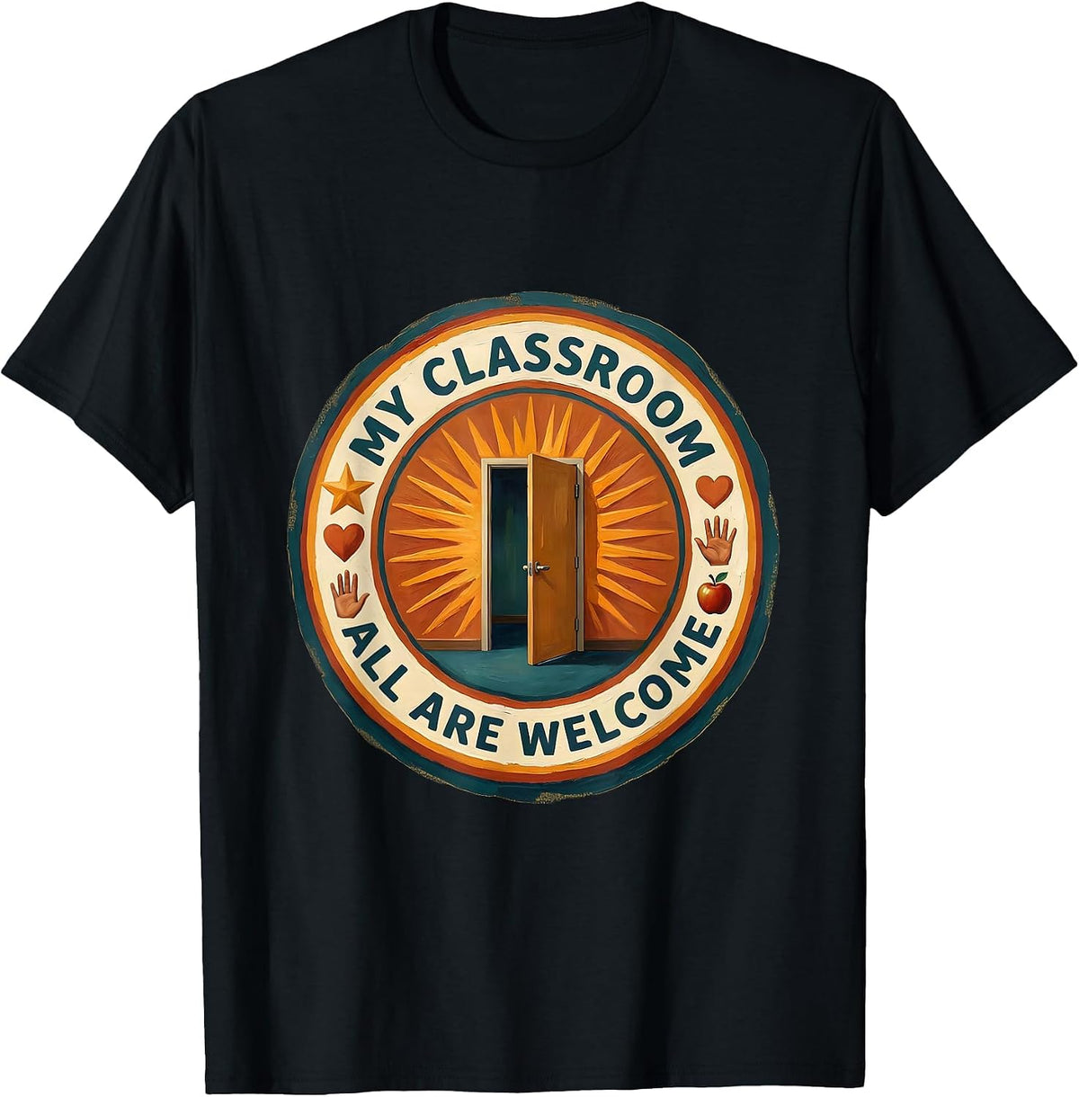 Men's My Classroom All Are Welcome Special Education Tee T-Shirt - Black