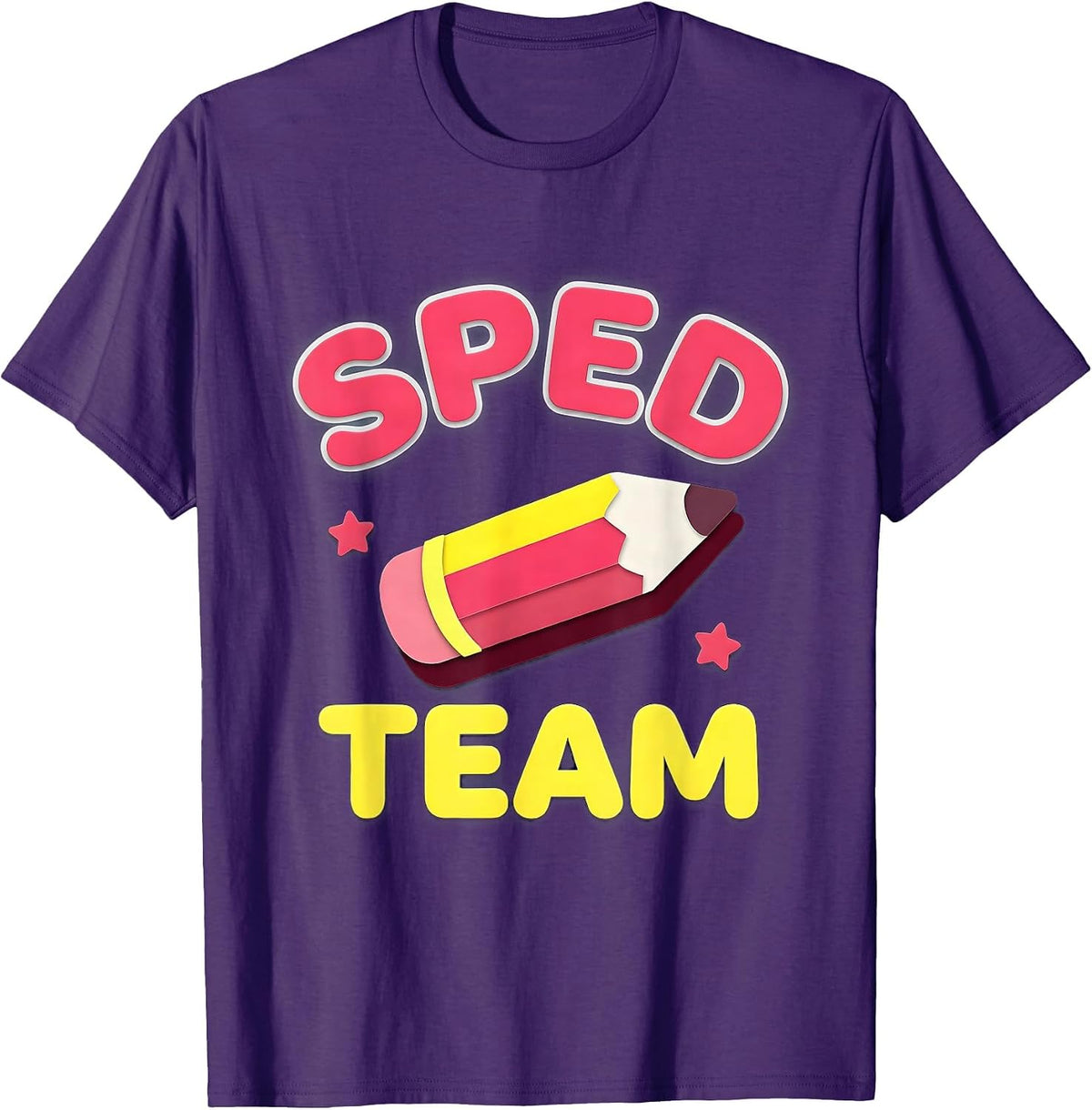 SPED Team Funny Teacher Crew Back To School First Day T-Shirt - Purple