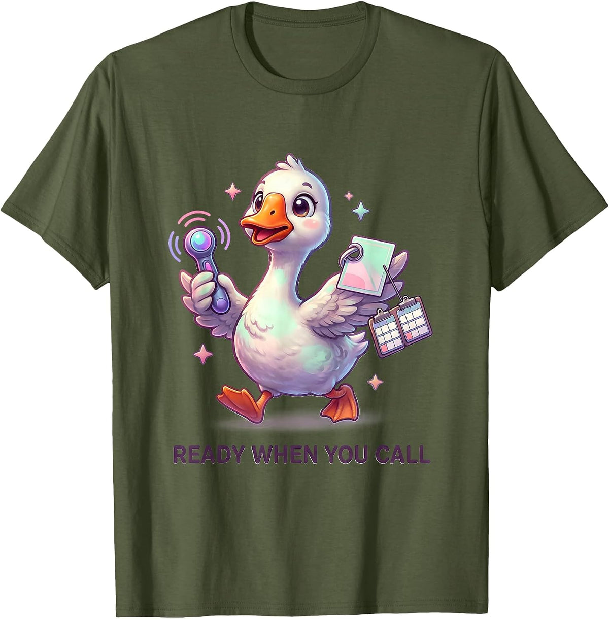 Ready When You Call Cute Kawaii Special Education Teacher T-Shirt - Olive Green