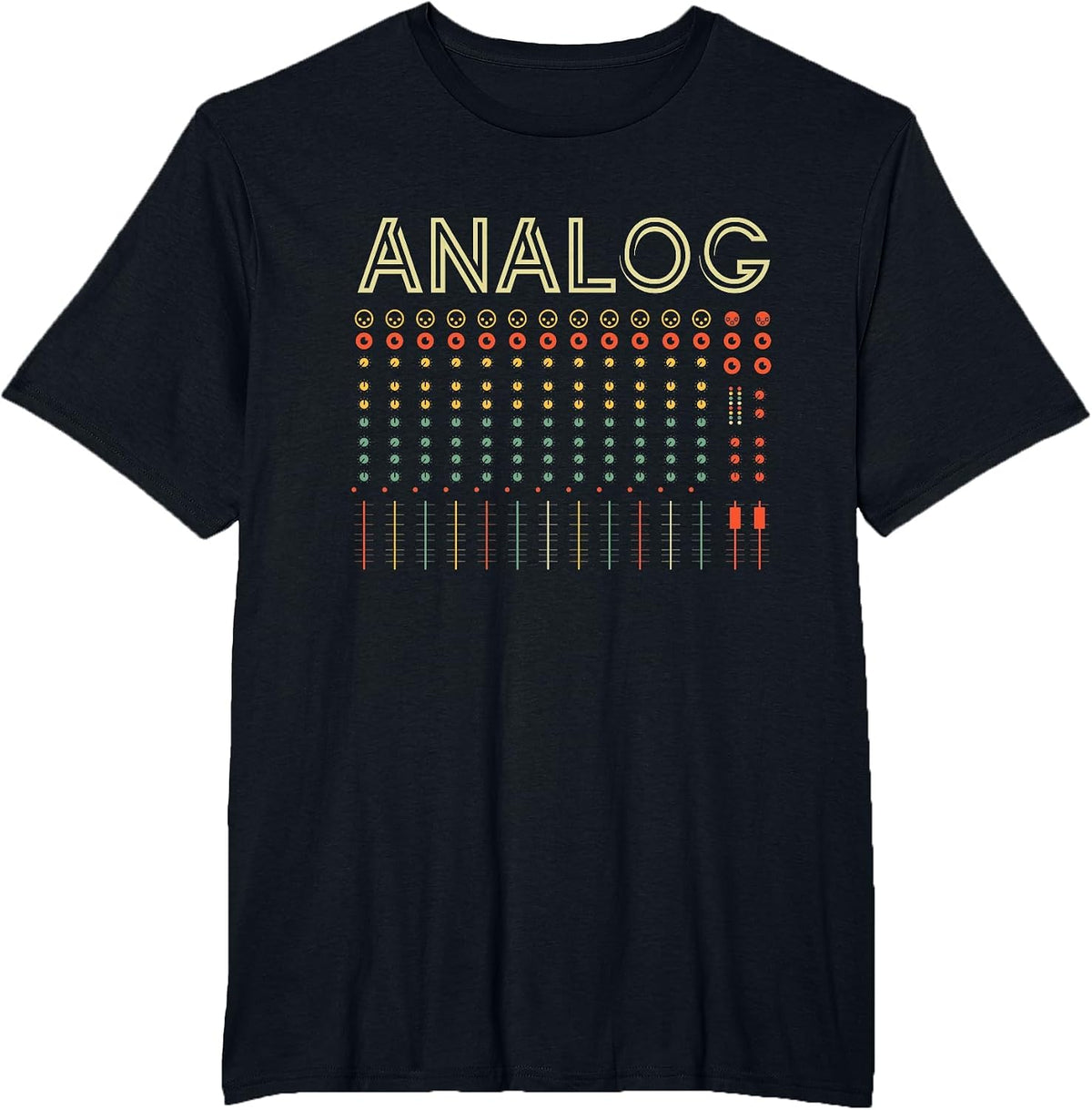 Retro Modular Synthesizer Analog Music Synth T-Shirt - Black