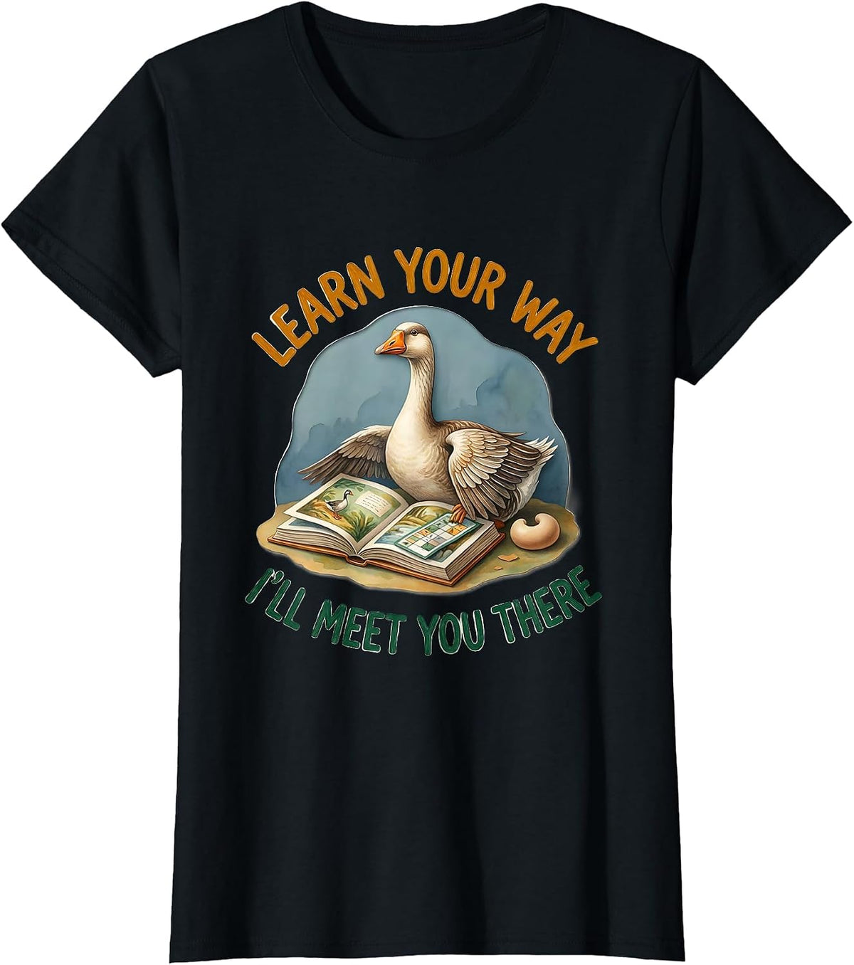 Women's Learn Your Way, I'll Meet You There Whimsical SPED Teacher T-Shirt - Black