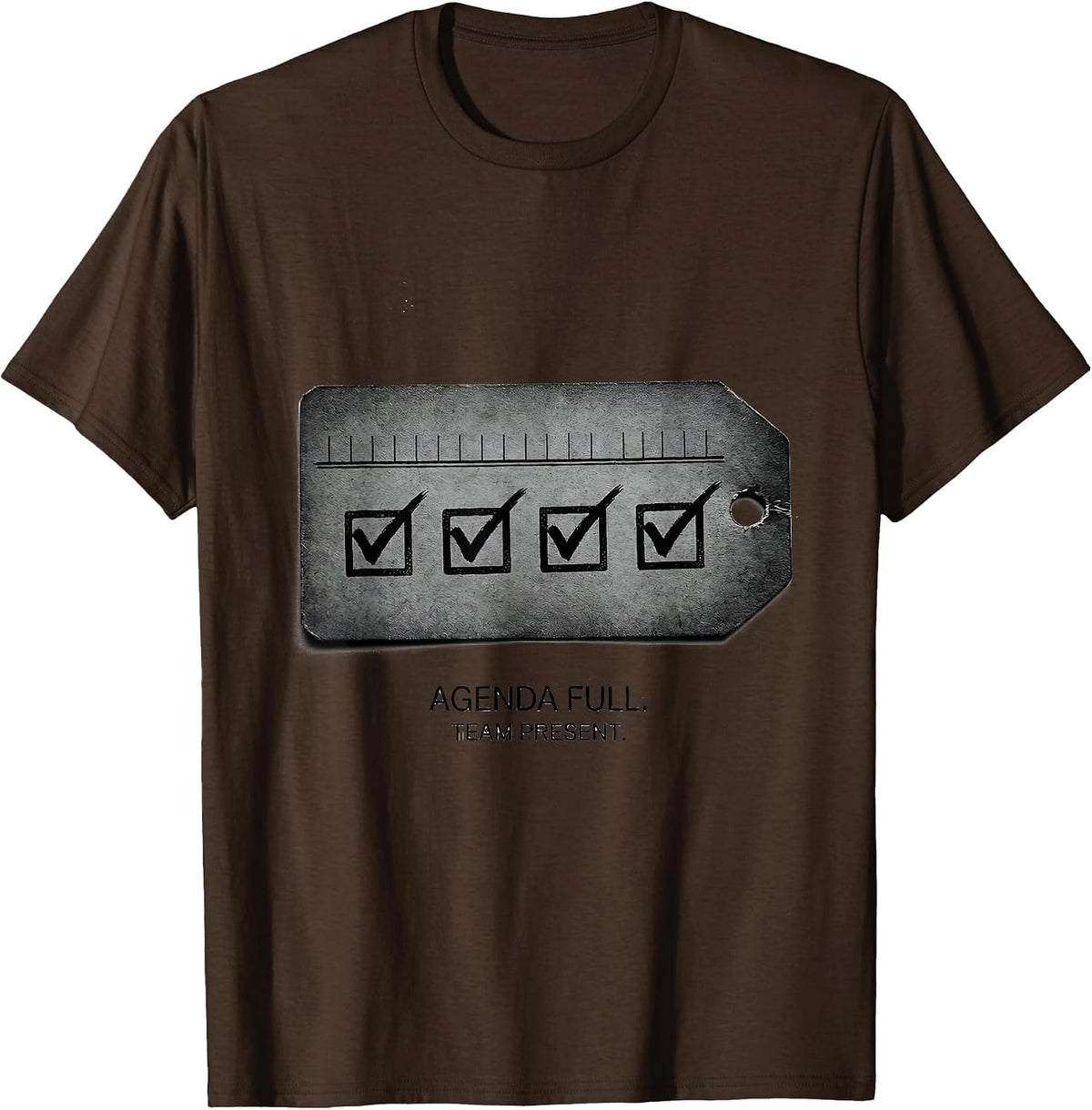 Agenda Full Team Present Special Education Teacher Squad T-Shirt - Brown