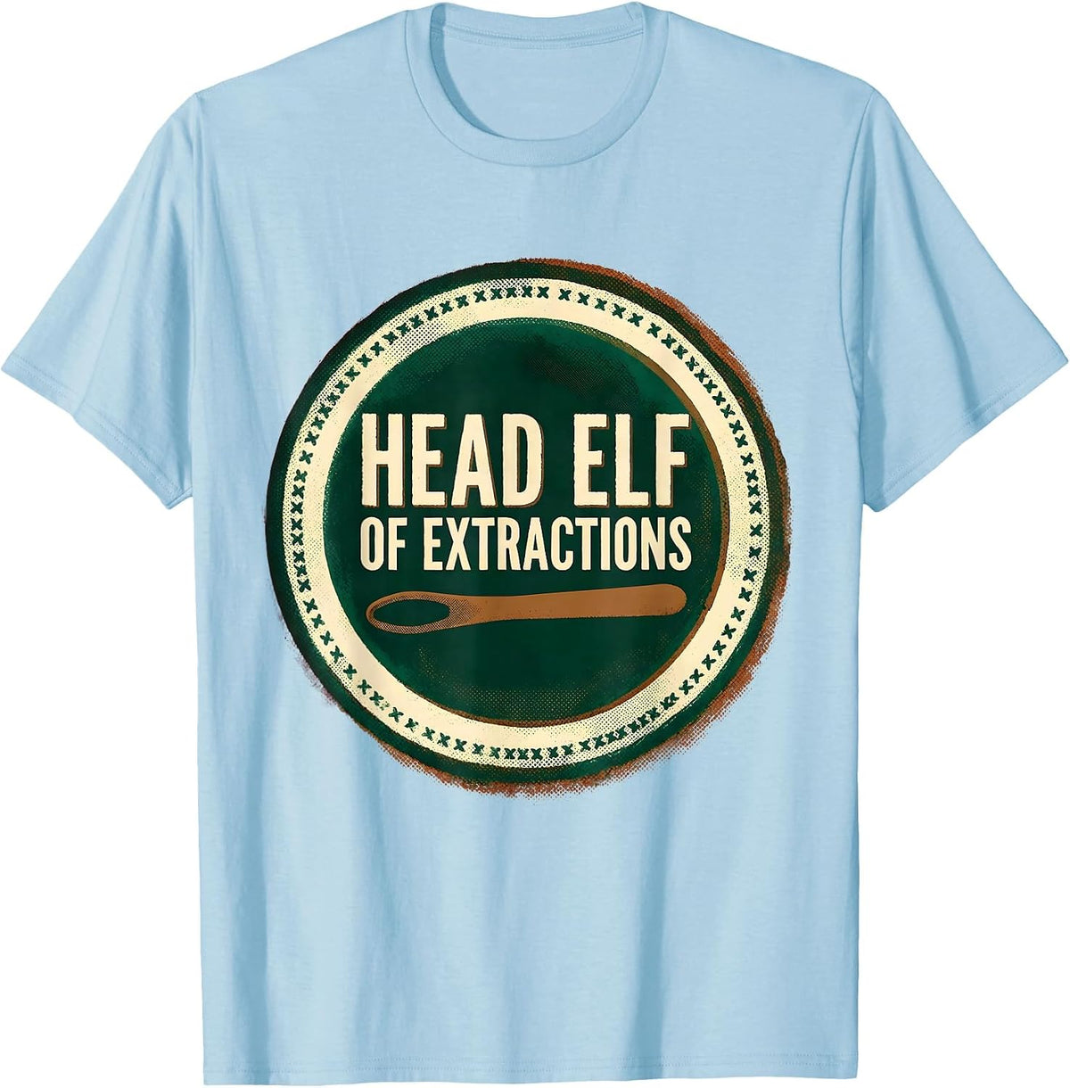 Men's Head Elf Of Extractions Funny Esthetician Dermatology T-Shirt - Baby Blue