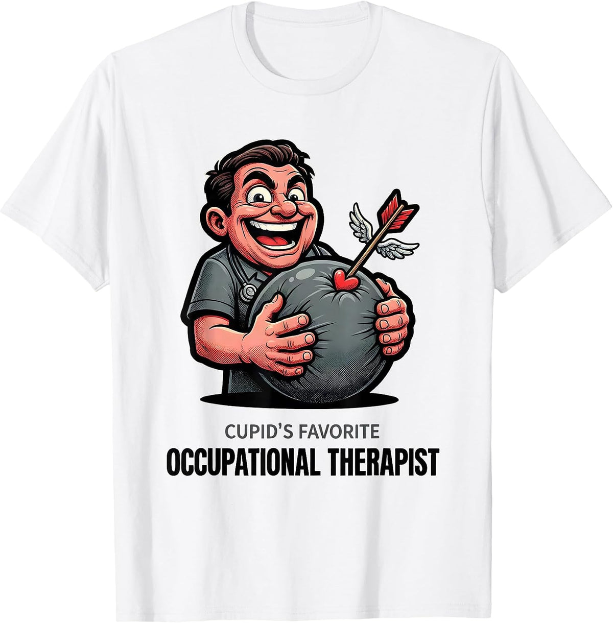 Men's Cupid's Favorite Occupational Therapist Funny T-Shirt - White