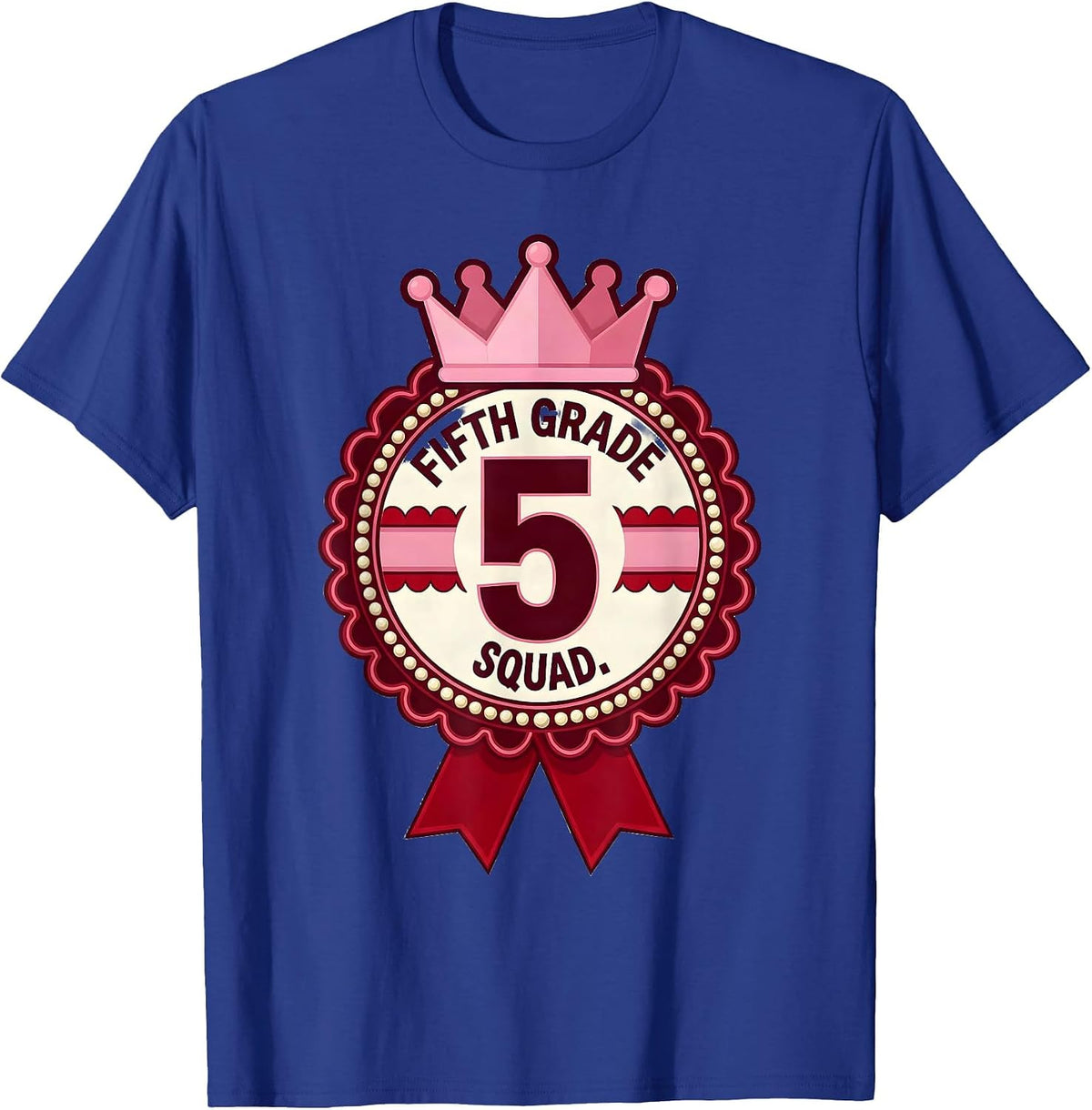 Men's Fifth Grade Squad Coquette Ribbon Back To School Girl T-Shirt - Royal Blue