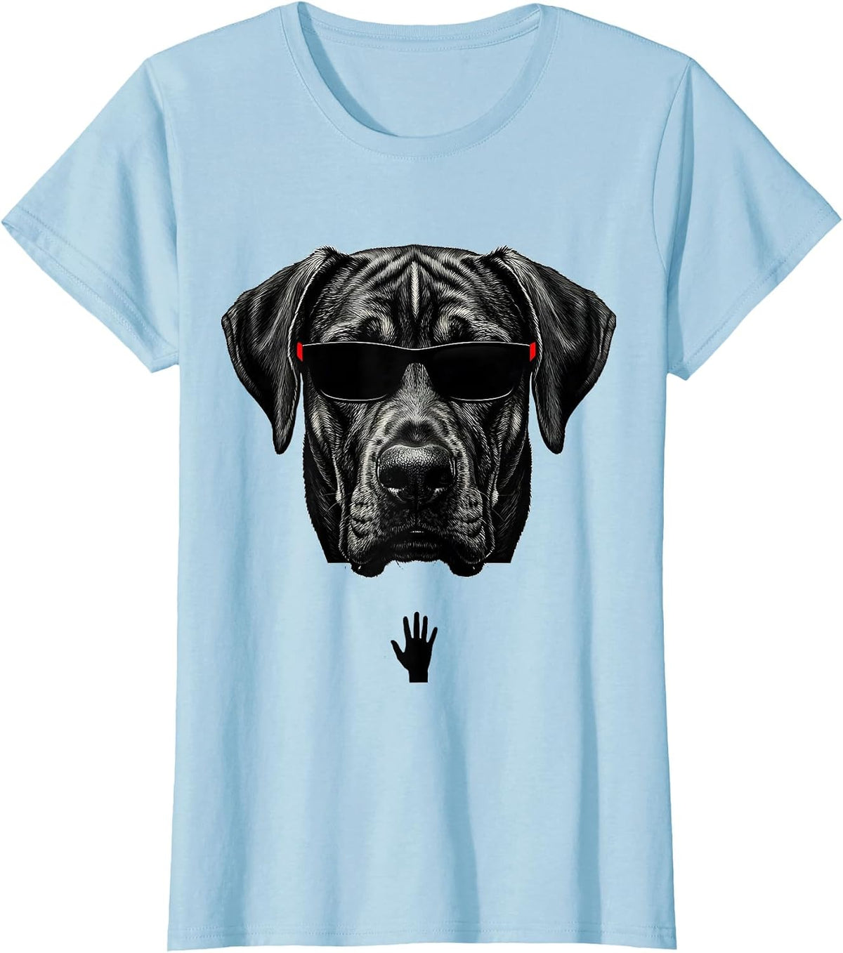 Women's Rhodesian Ridgeback Sunglasses Dog Breed Portrait Humor T-Shirt - Baby Blue