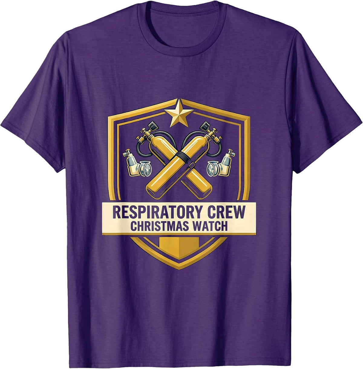 Respiratory Crew Christmas Watch Funny RT Gift T-Shirt - Purple