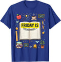 Fri Yay Friday Is Teacher Magic Design T-Shirt - Royal Blue