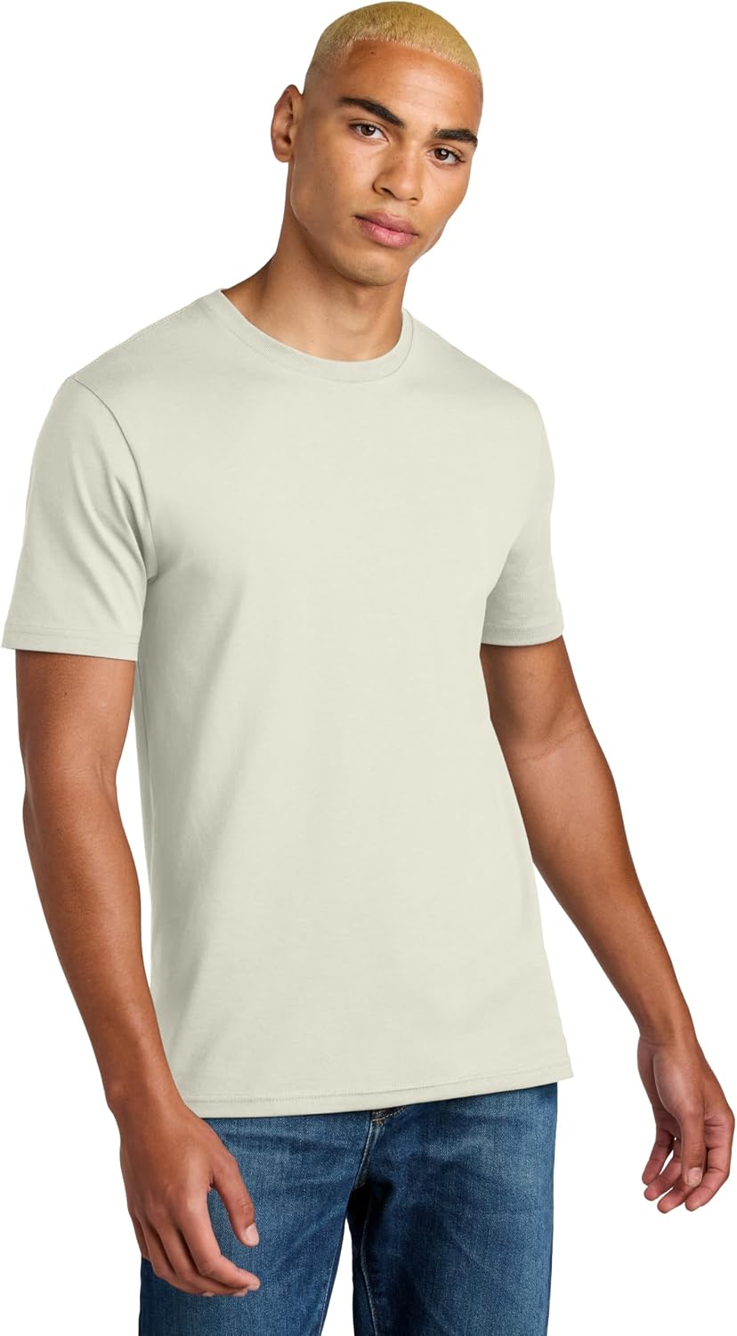 District Perfect Weight Icon Tee - Heavyweight Cotton, Stylish Casual Short Sleeve T-Shirt for Men & Women - White Onyx