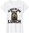 Women's Alpaca My Own Lunch Distressed Funny Alpaca Lover Gift T-Shirt - White