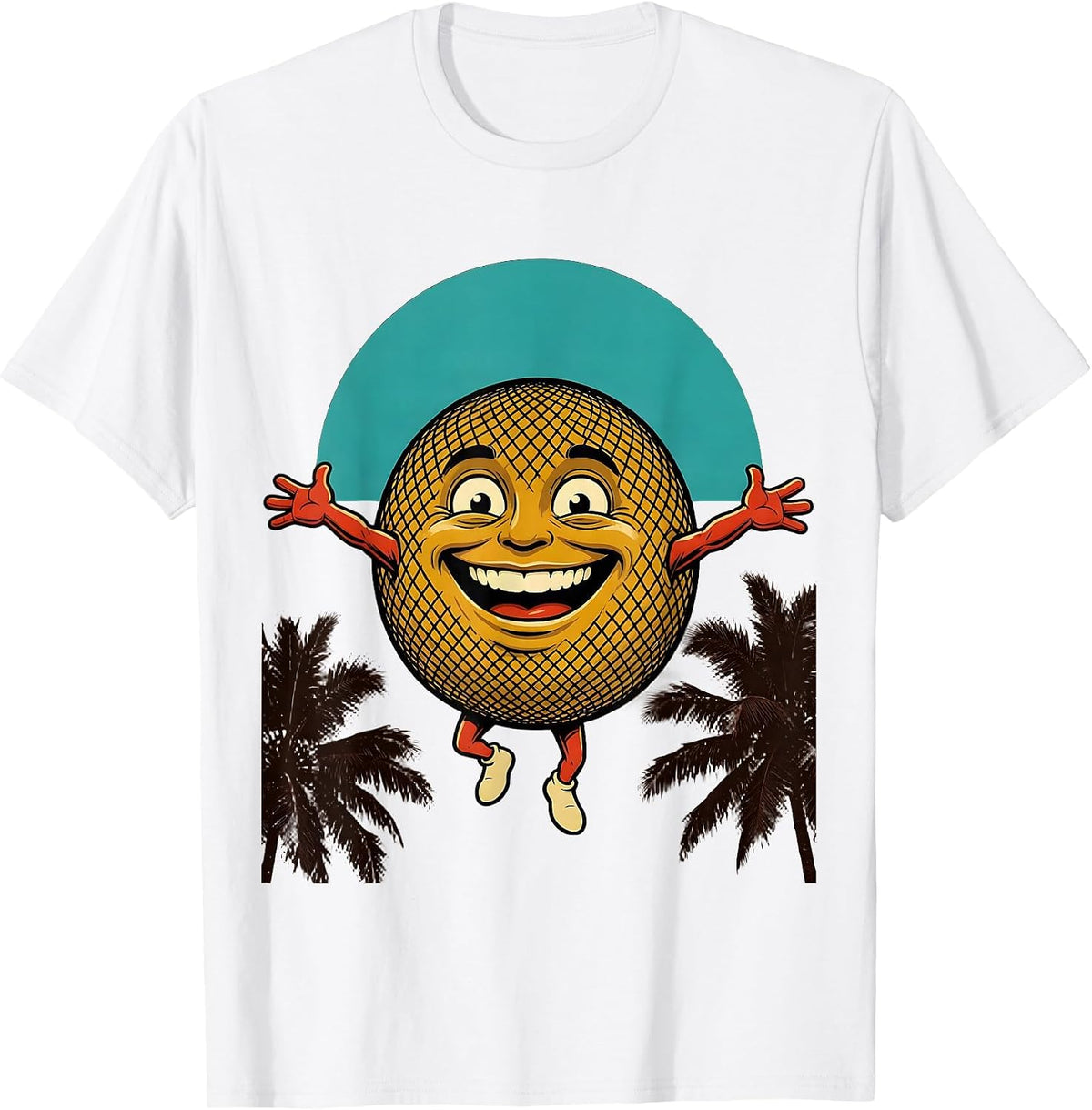 Men's Filipino Fisherman Casting Net Tropical Sunrise T-Shirt - White