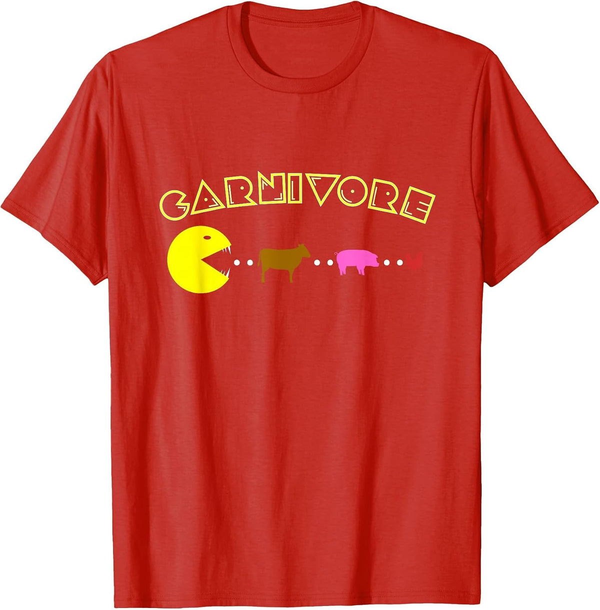 Carnivore Keto Diet Meat Eater Funny T-Shirt - Red