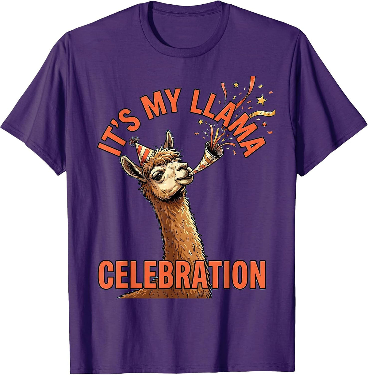 It's My Llama Celebration Funny Llama Alpaca Humor Party T-Shirt - Purple