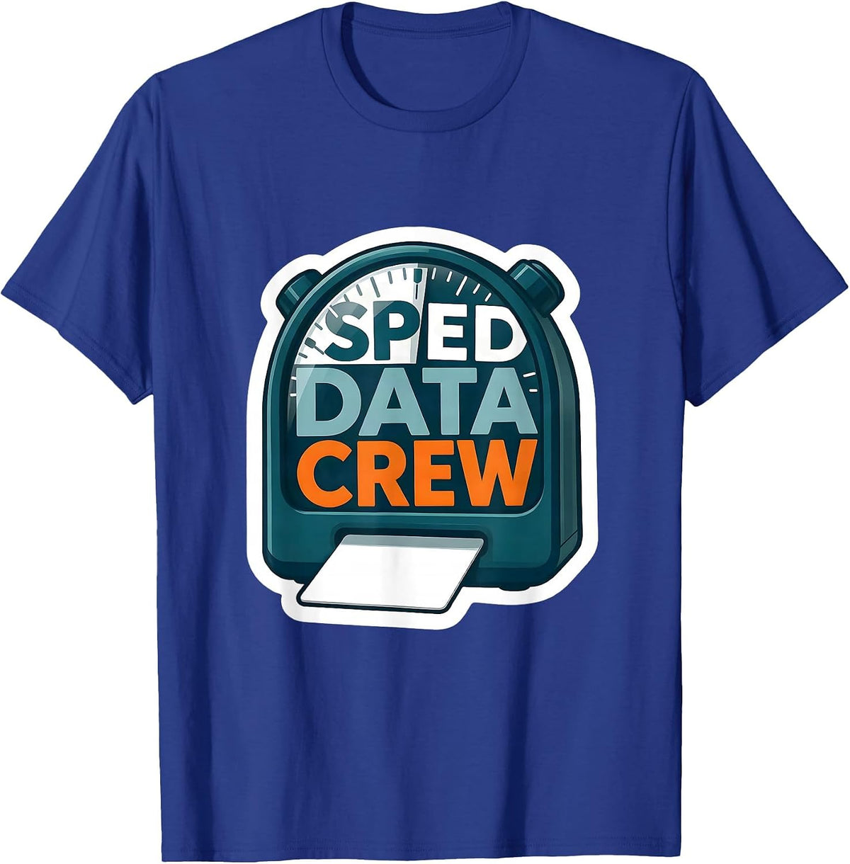 Men's SPED Data Crew Funny Special Education Teacher Crew Pride T-Shirt - Royal Blue
