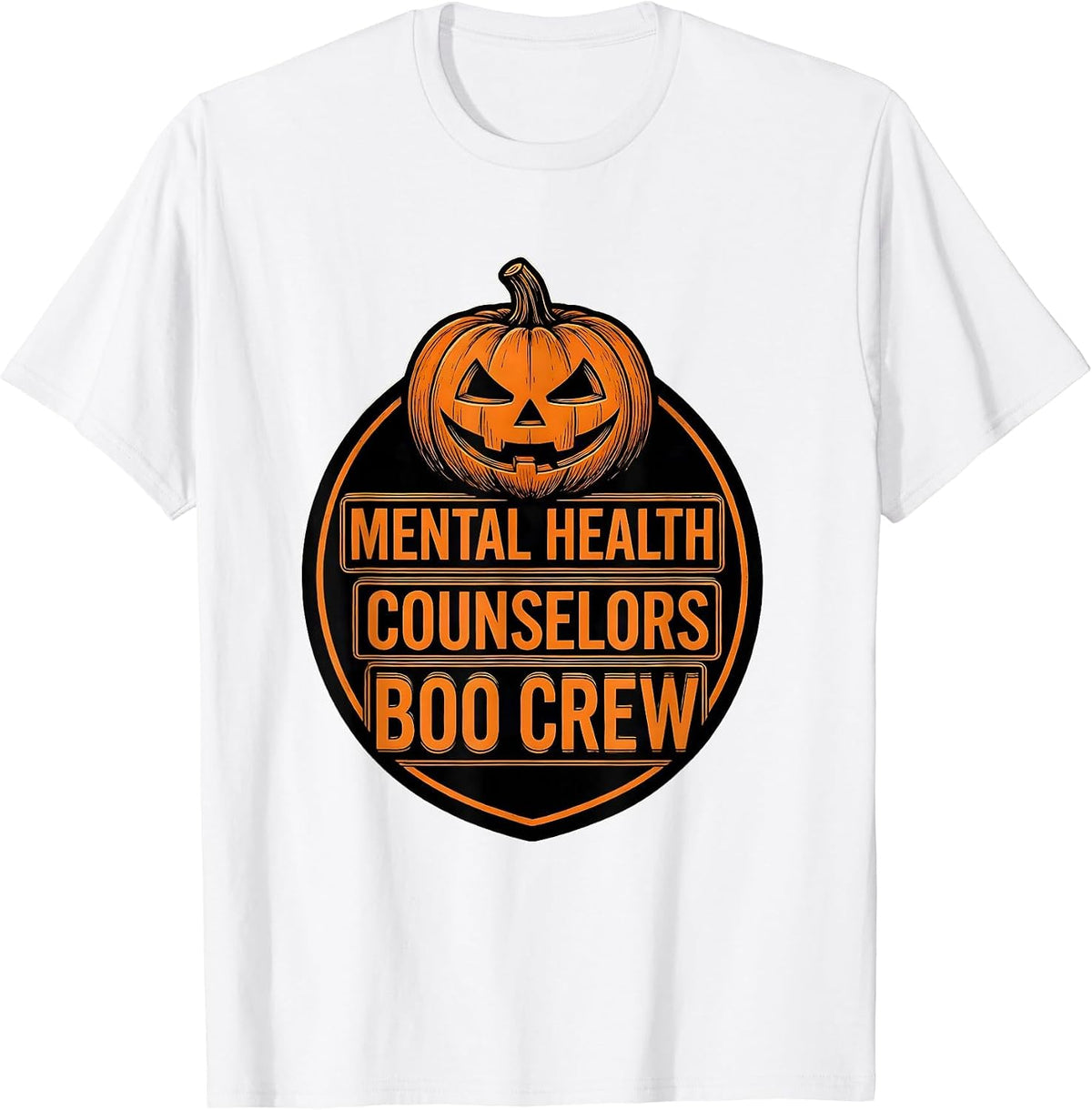 Men's Mental Health Counselors Boo Crew Halloween Matching T-Shirt - White