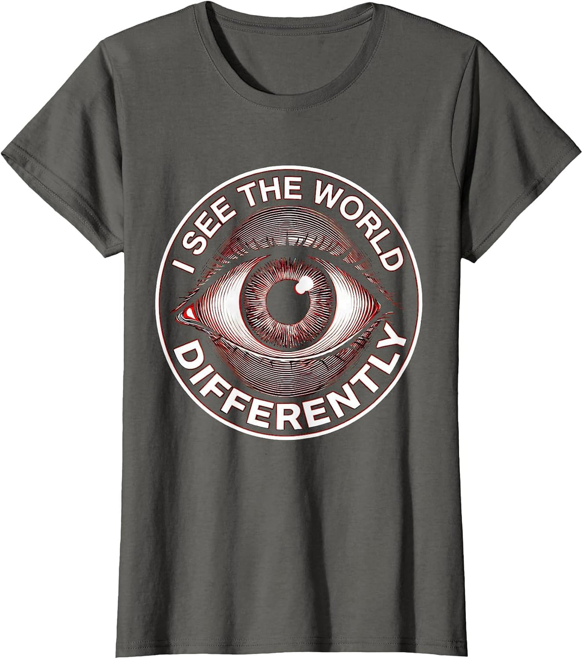 Women's I See The World Differently Dyslexia Awareness T-Shirt - Asphalt Grey