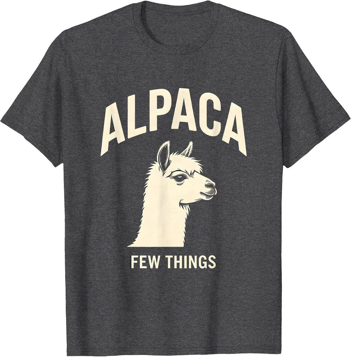 Men's Alpaca Few Things Funny Alpaca Lover Humor T-Shirt - Dark Heather Grey