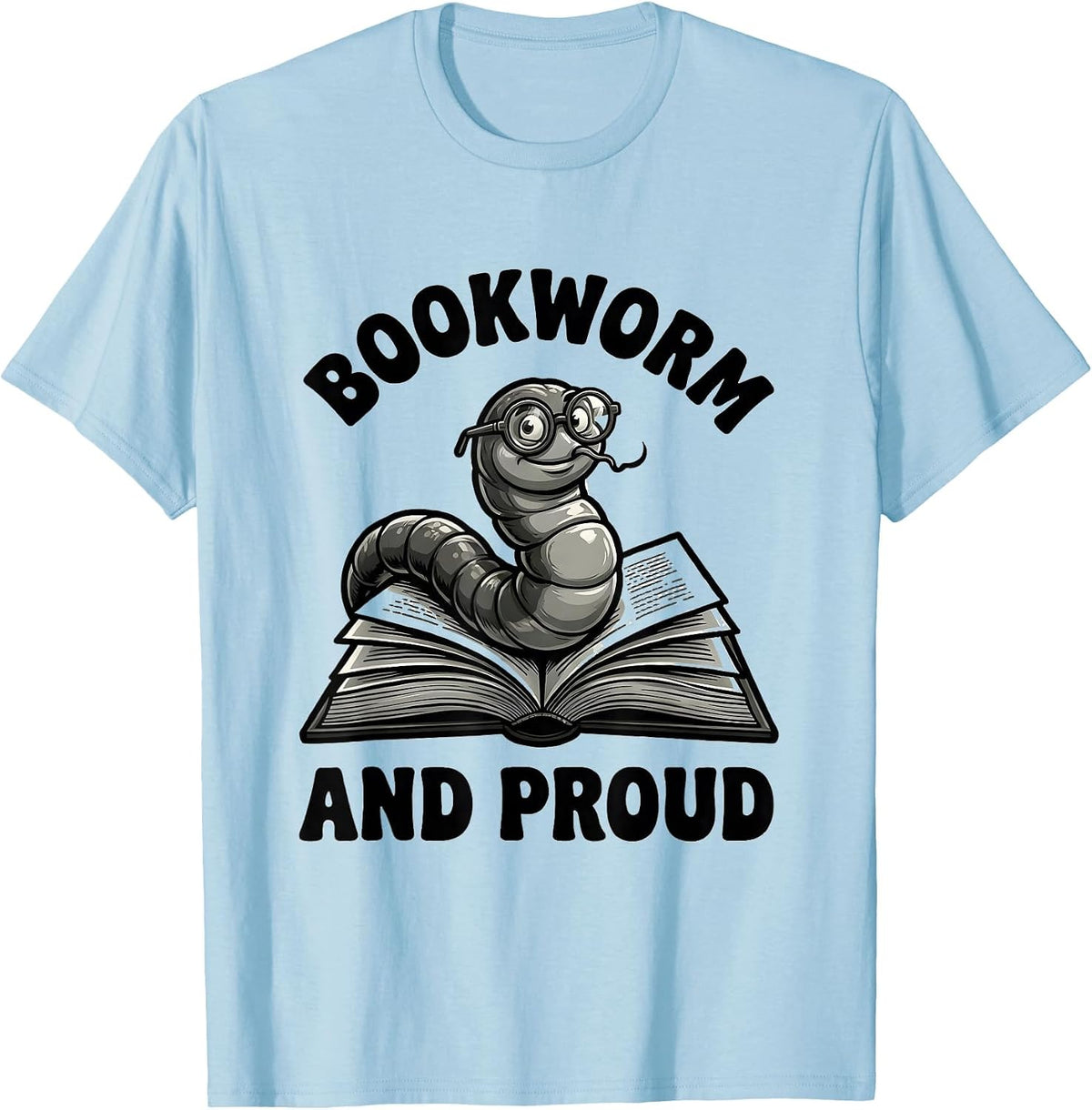 Men's Bookworm and Proud Reading Is My Favorite Sport T-Shirt - Baby Blue
