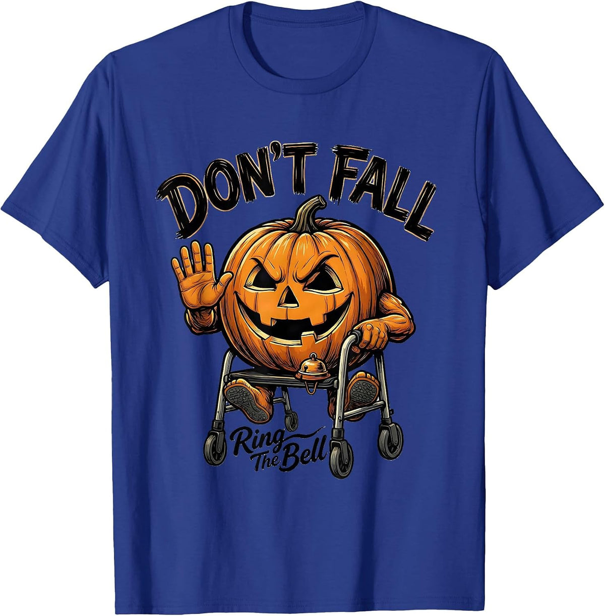 Men's Don't Fall Ring The Bell Funny Nurse Physical Therapy T-Shirt - Royal Blue