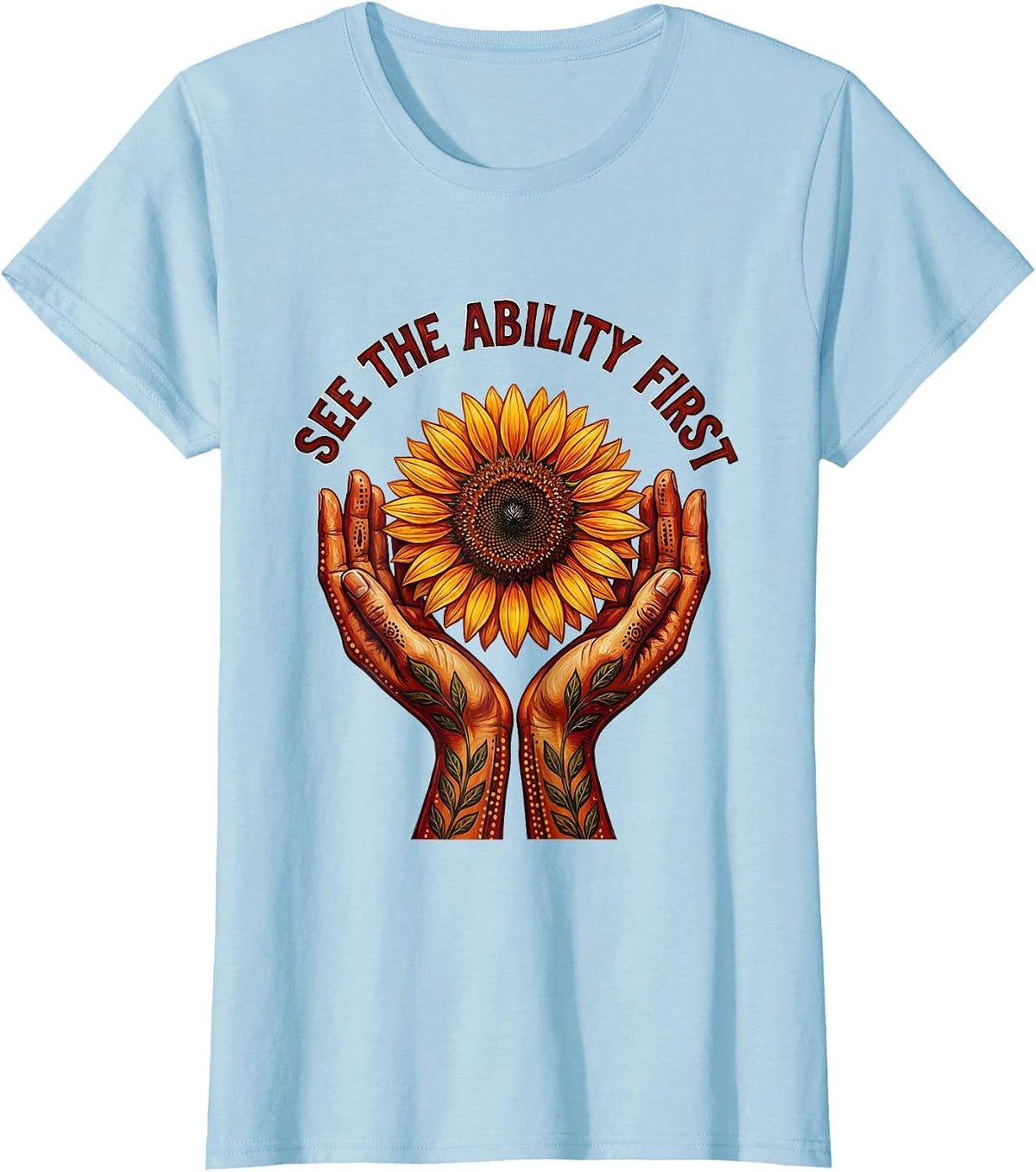 See the Ability First Special Education Design T-Shirt - Baby Blue
